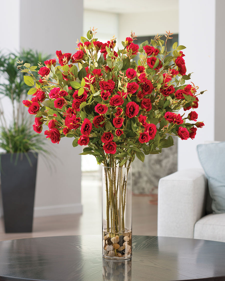 Lavish Rambling Roses Silk Flower Arrangement
