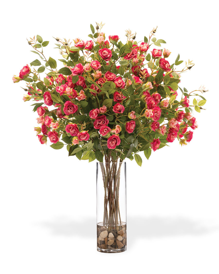 Lavish Rambling Roses Silk Flower Arrangement