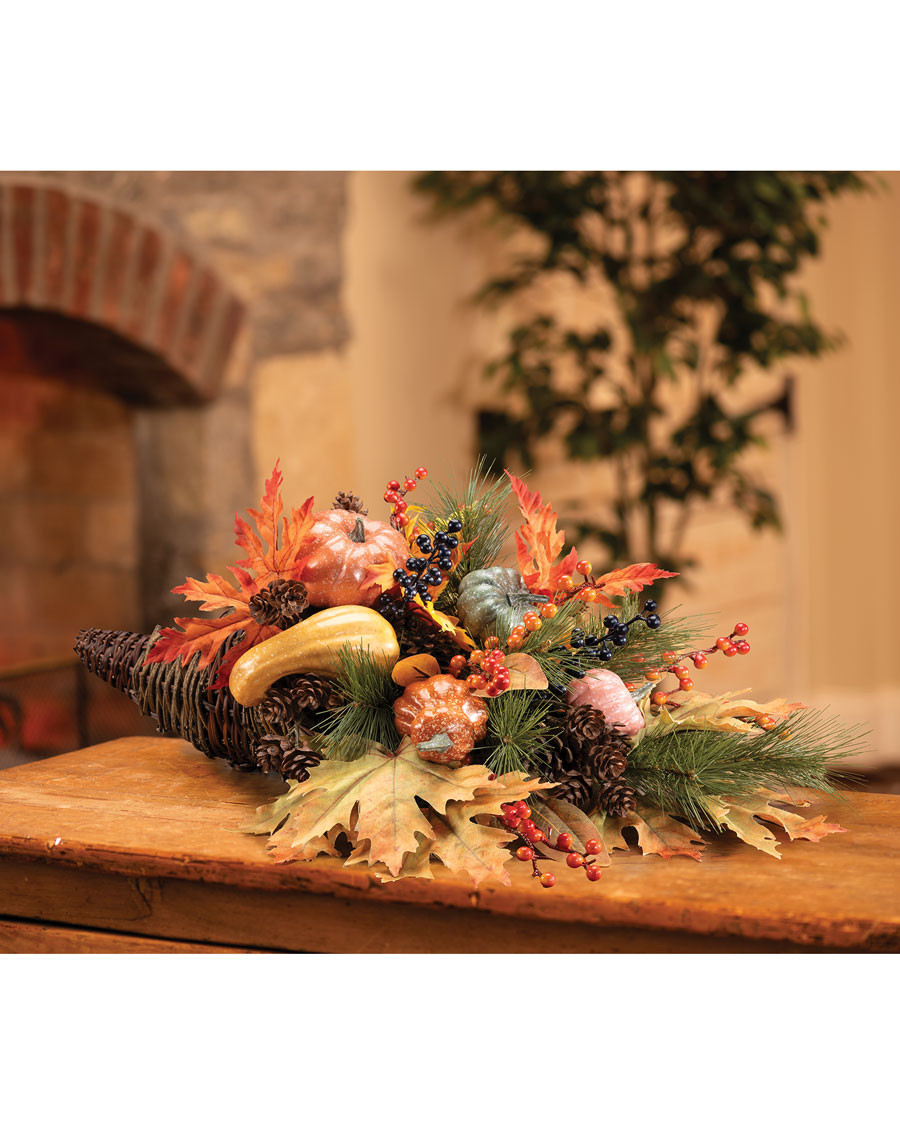 Cornucopia Artificial Autumn Arrangement