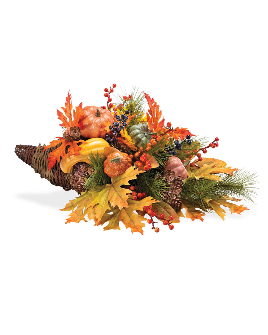 Cornucopia Artificial Autumn Arrangement