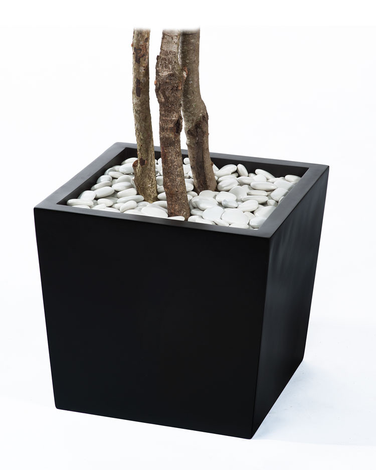 Faux Landscaping Stones for Decorative Container Tops - White