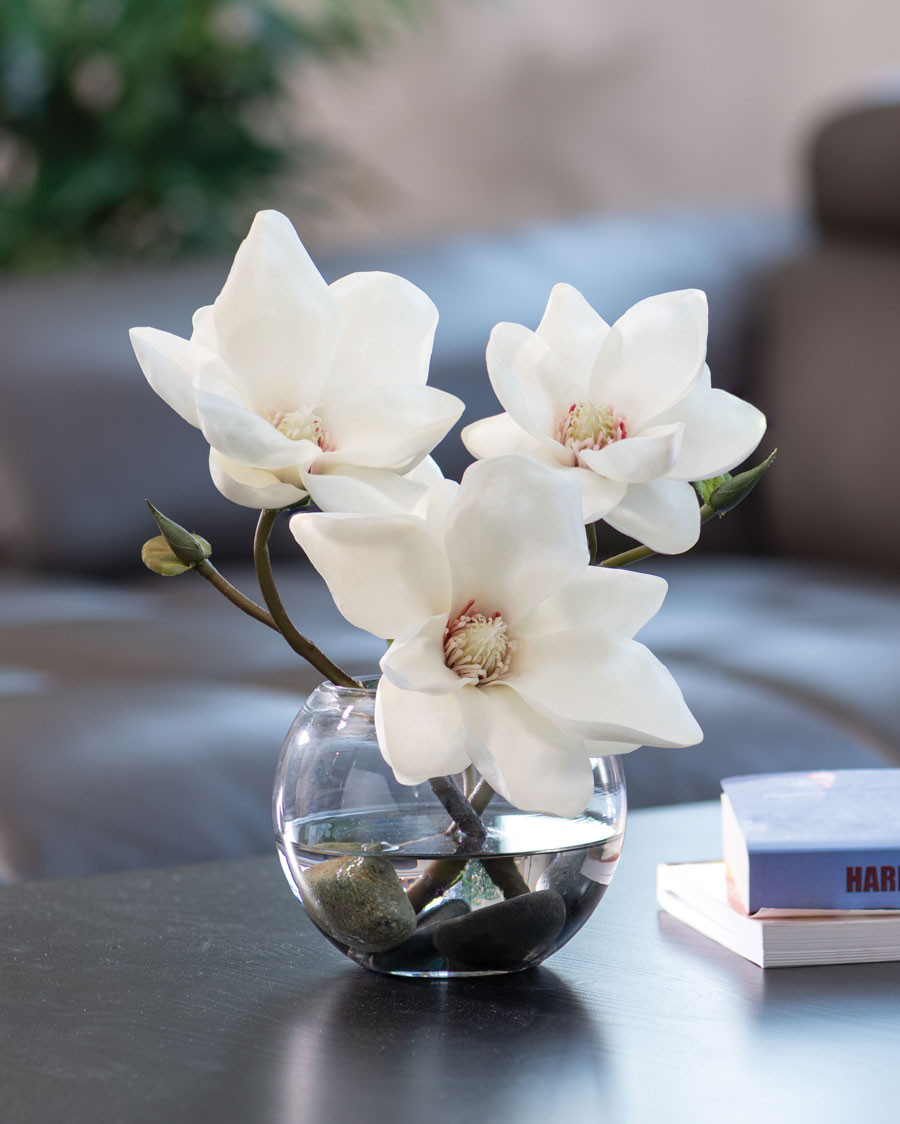 Tree Magnolia Faux Flower Accent
