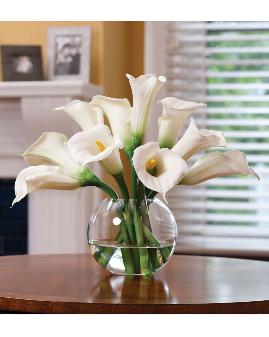 Calla Lily Silk Flower Centerpiece 3 Calla Lily Silk Flower Centerpiece