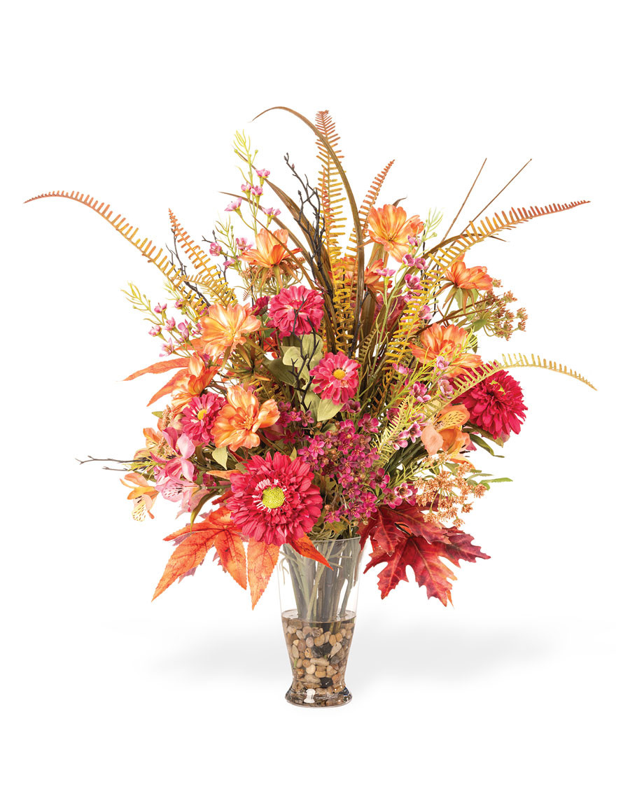 Autumn Fireworks Silk Flower Arrangement
