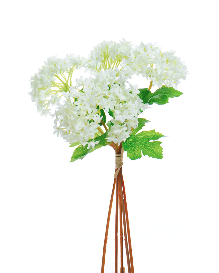 12" Snowball Hydrangea Silk Flower Bundle