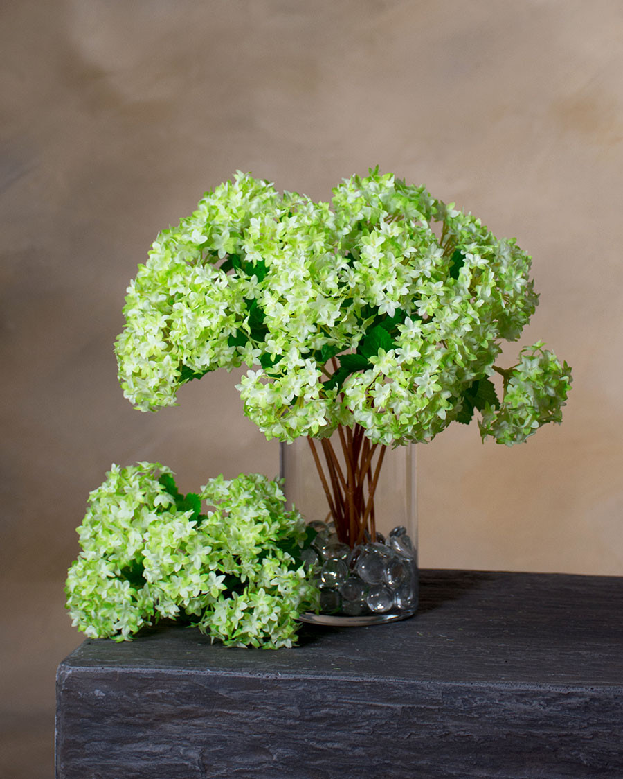 12" Snowball Hydrangea Silk Flower Bundle 4 12" Snowball Hydrangea Silk Flower Bundle