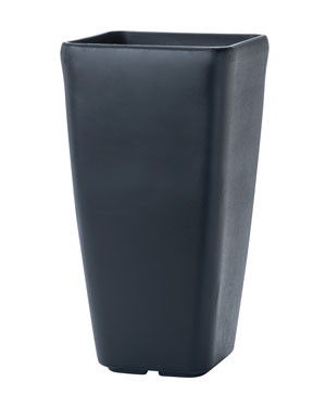 Tall Cubico Decorative Container - 9"W x 16"H - Matte Black