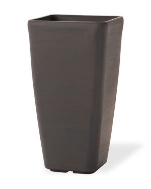 Tall Cubico Decorative Container - 9"W x 16"H - Havana Brown