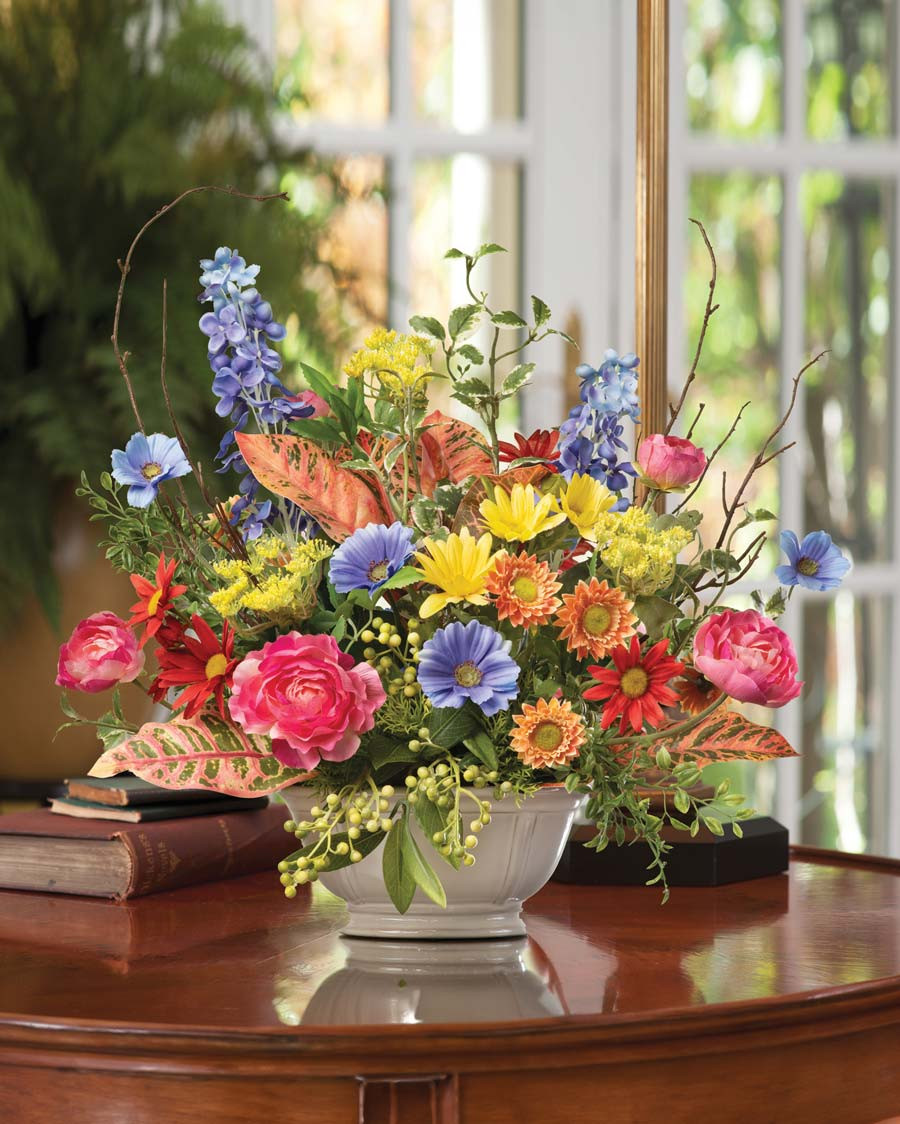 Garden Kaleidoscope Silk Flower Centerpiece