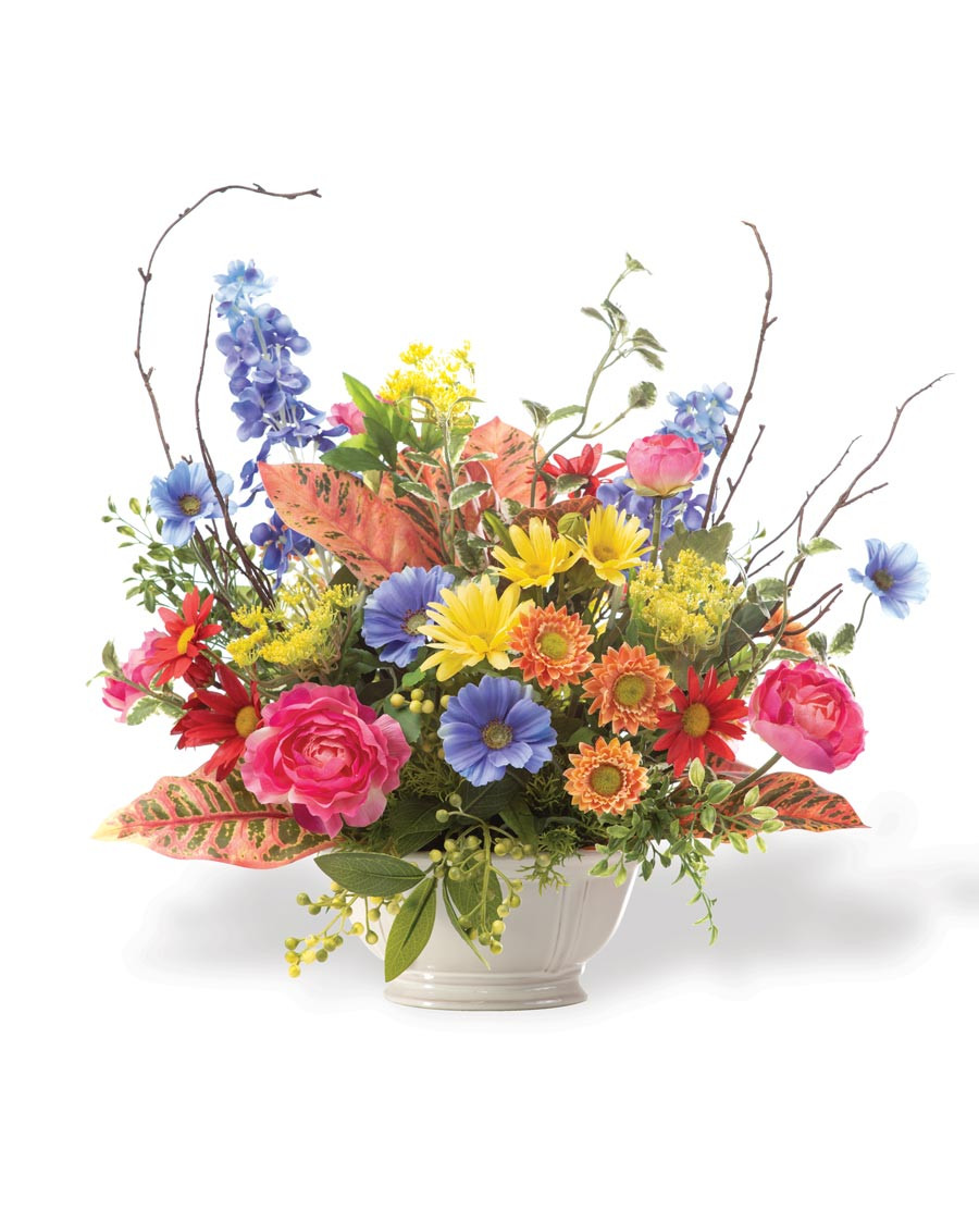 Garden Kaleidoscope Silk Flower Centerpiece
