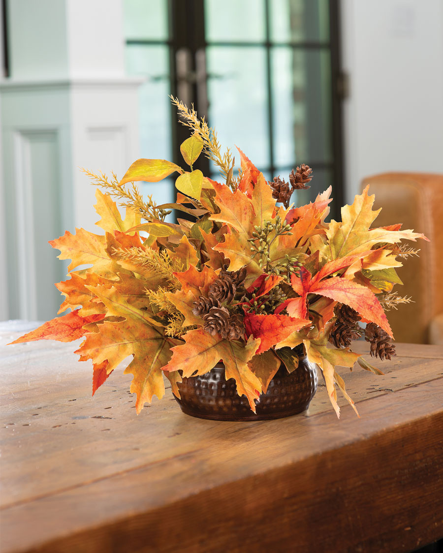 Maple, Pinecone & Berry Autumn Faux Foliage Accent