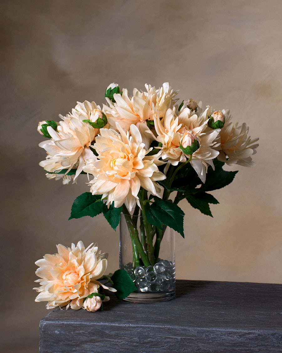 14" Dahlia Silk Flower Stem Spray