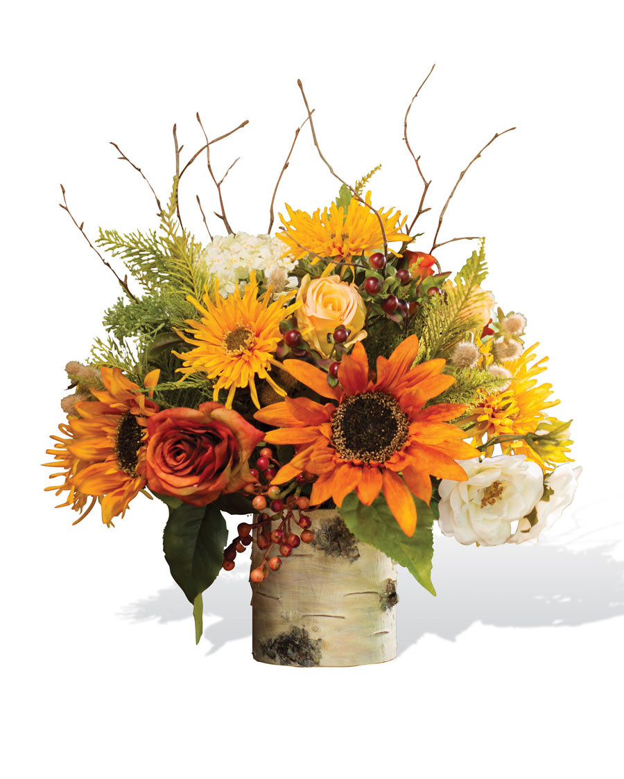 Autumn Sunrise Silk Flower Centerpiece