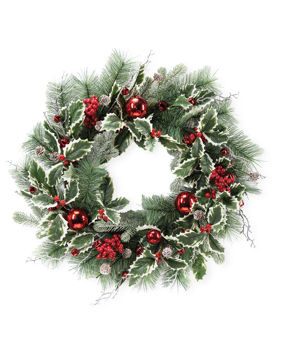 Jingle Bells 24" Artificial Holiday Wreath