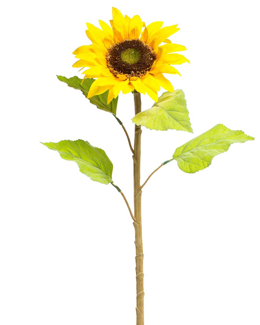 29" Medium Sunflower Silk Flower Stem