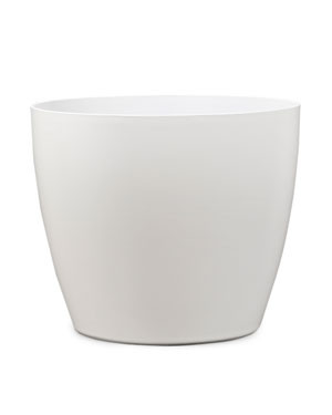 Fiberglass Uptown Decorative Container - 8"W x 8"H - Satin White
