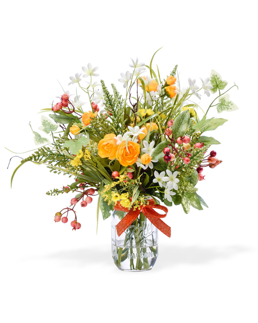 Mixed Wildflowers Silk Flower Arrangement