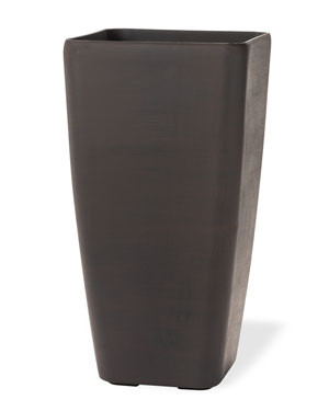 Tall Cubico Decorative Container - 12"W x 23"H Havana Brown