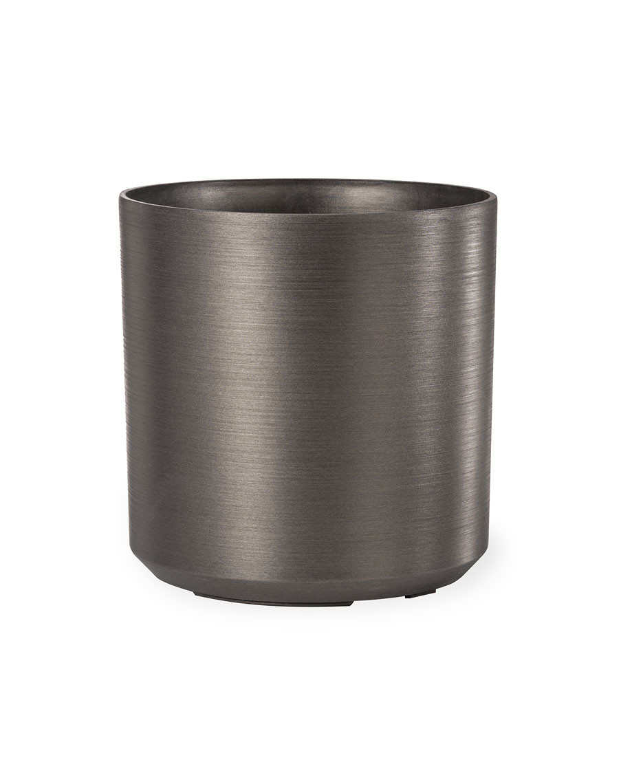 Spun Metallic Tree & Plant Container - 11" H x 11 W - Black Steel