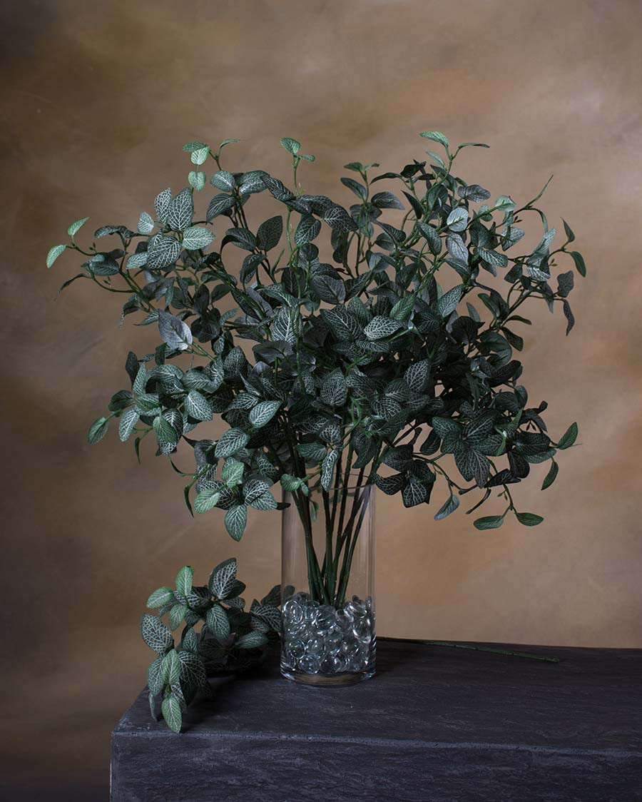 25" Mini Fittonia Artificial Foliage Spray