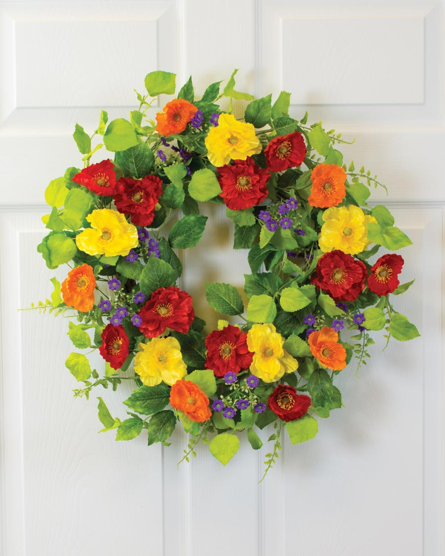 Poppy & Lilac Wreath