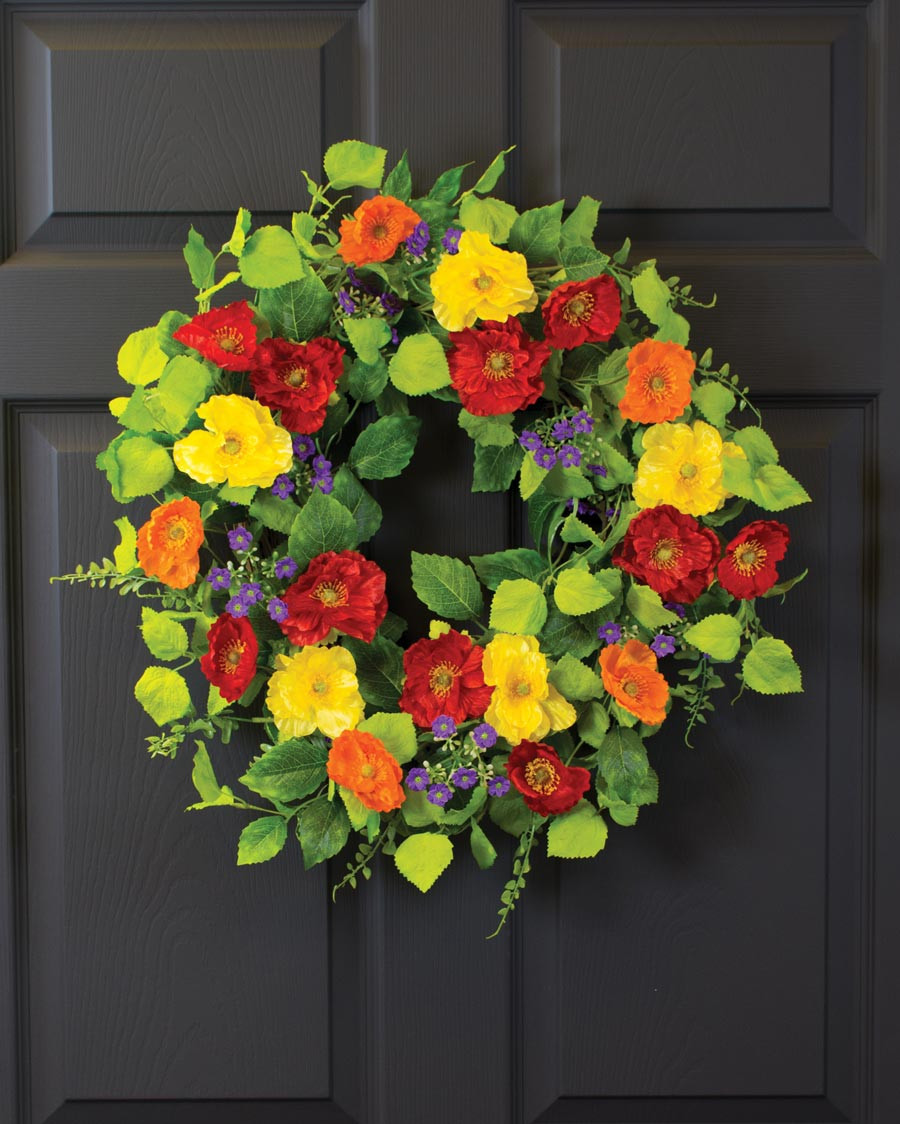 Poppy & Lilac Wreath