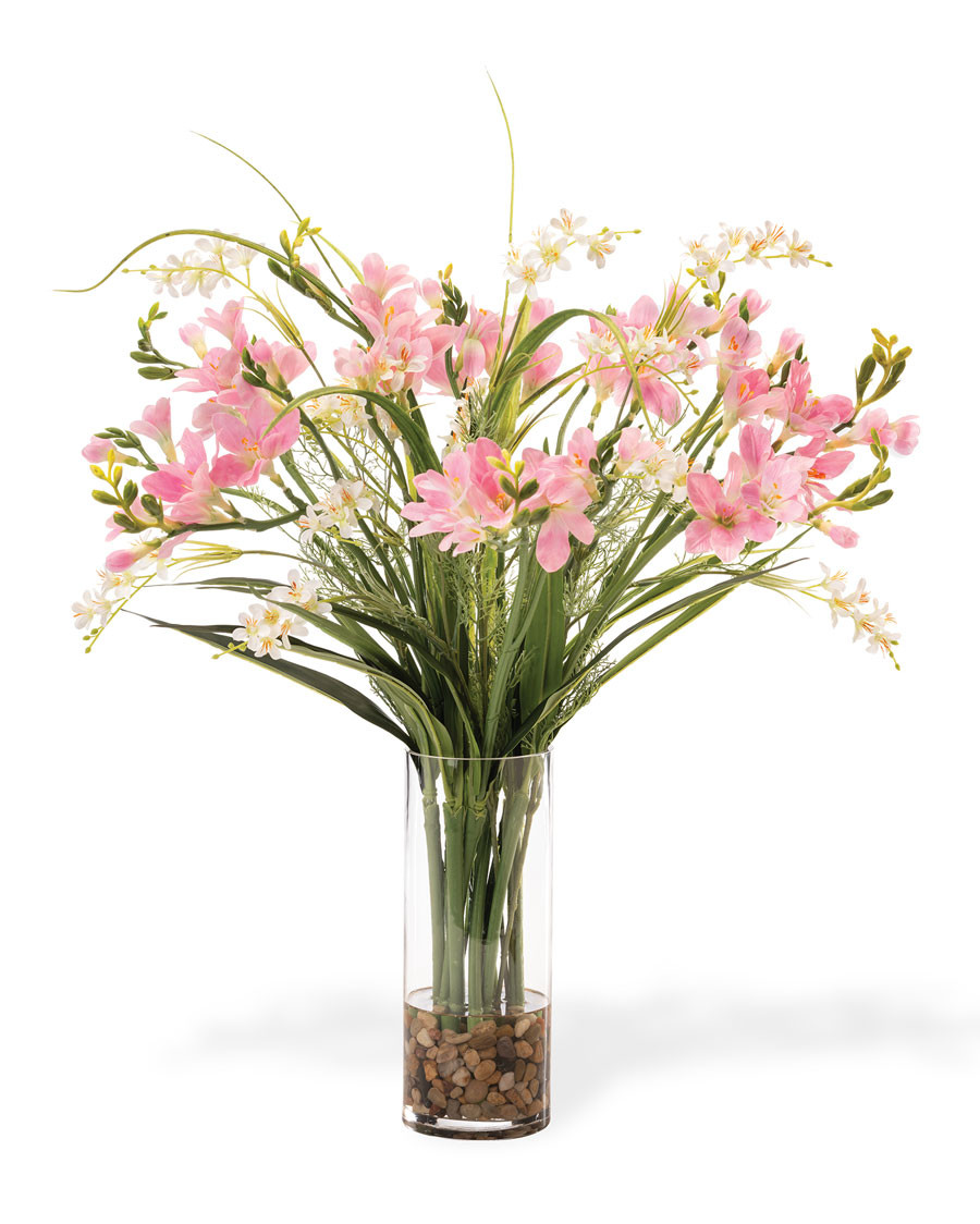 Freesia Faux Flower Arrangement