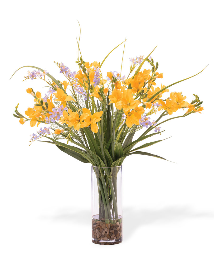 Freesia Faux Flower Arrangement