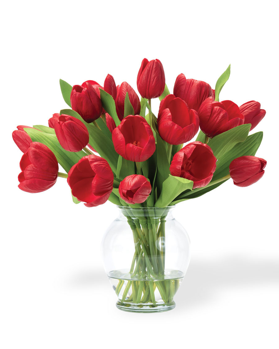 Garden Tulip Faux Flower Bouquet