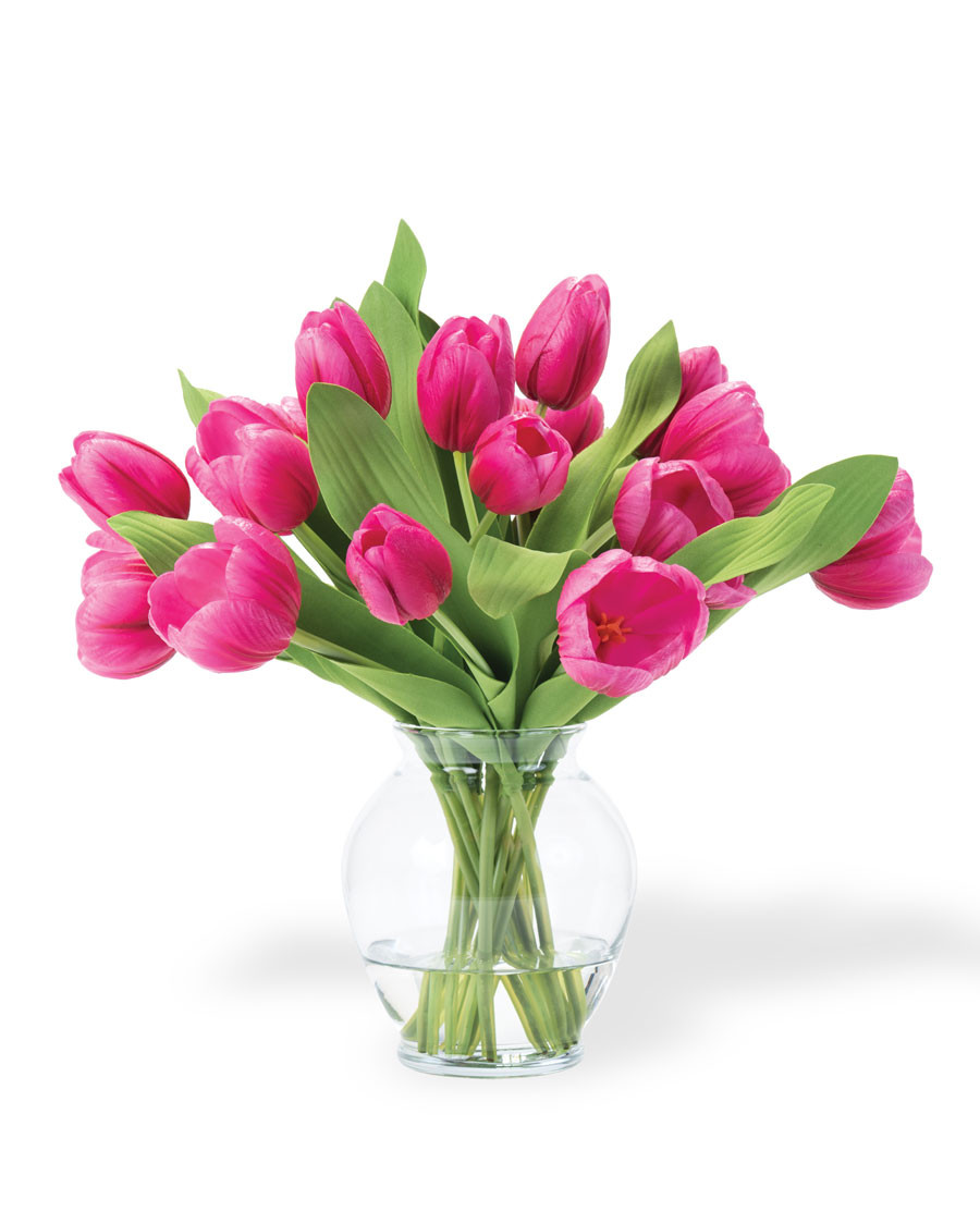 Garden Tulip Faux Flower Bouquet