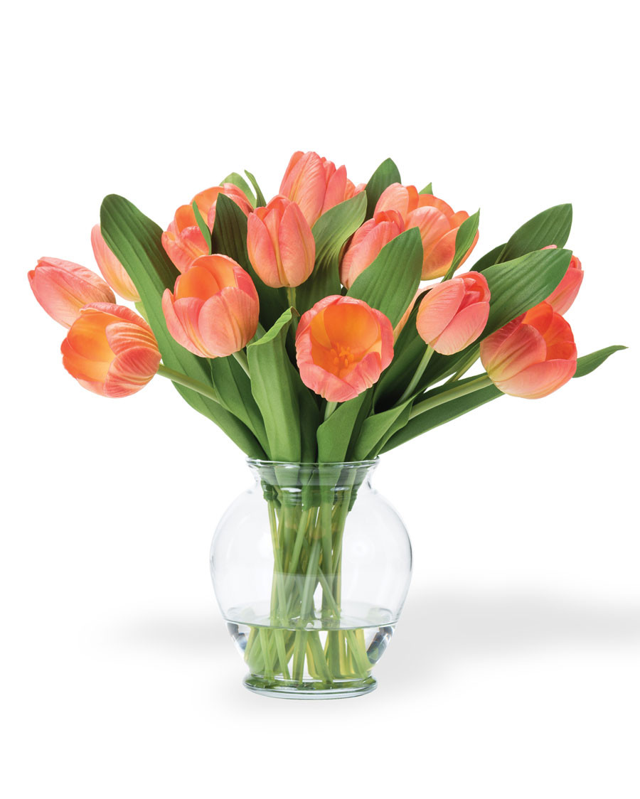 Garden Tulip Faux Flower Bouquet