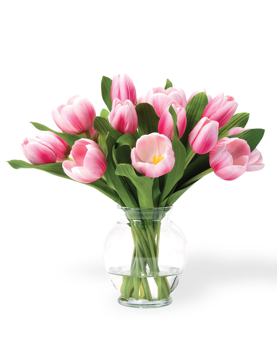 Garden Tulip Faux Flower Bouquet