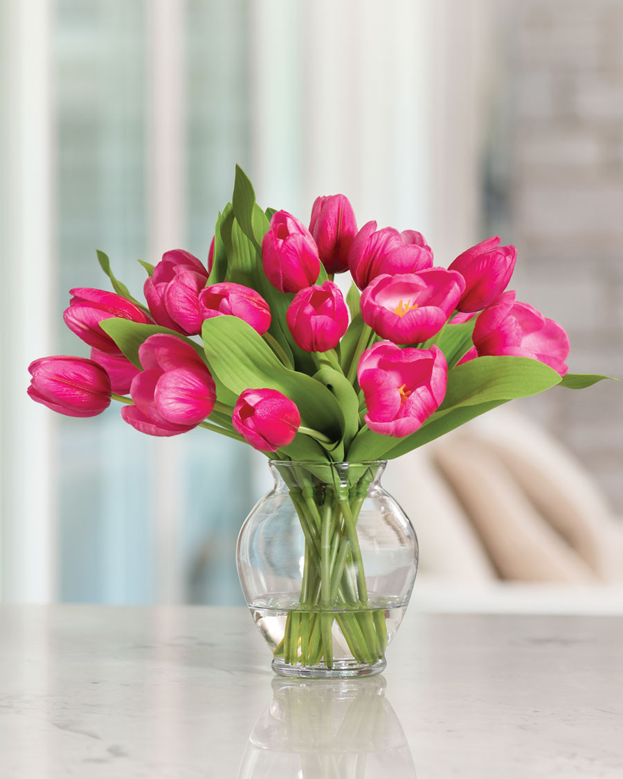 Garden Tulip Faux Flower Bouquet