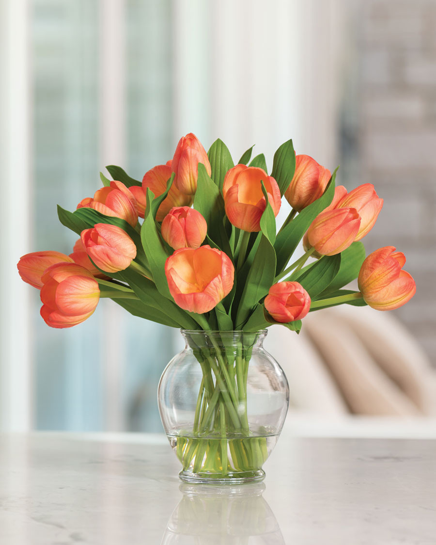 Garden Tulip Faux Flower Bouquet