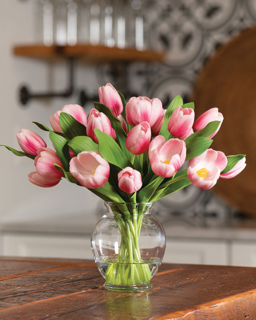 Garden Tulip Faux Flower Bouquet