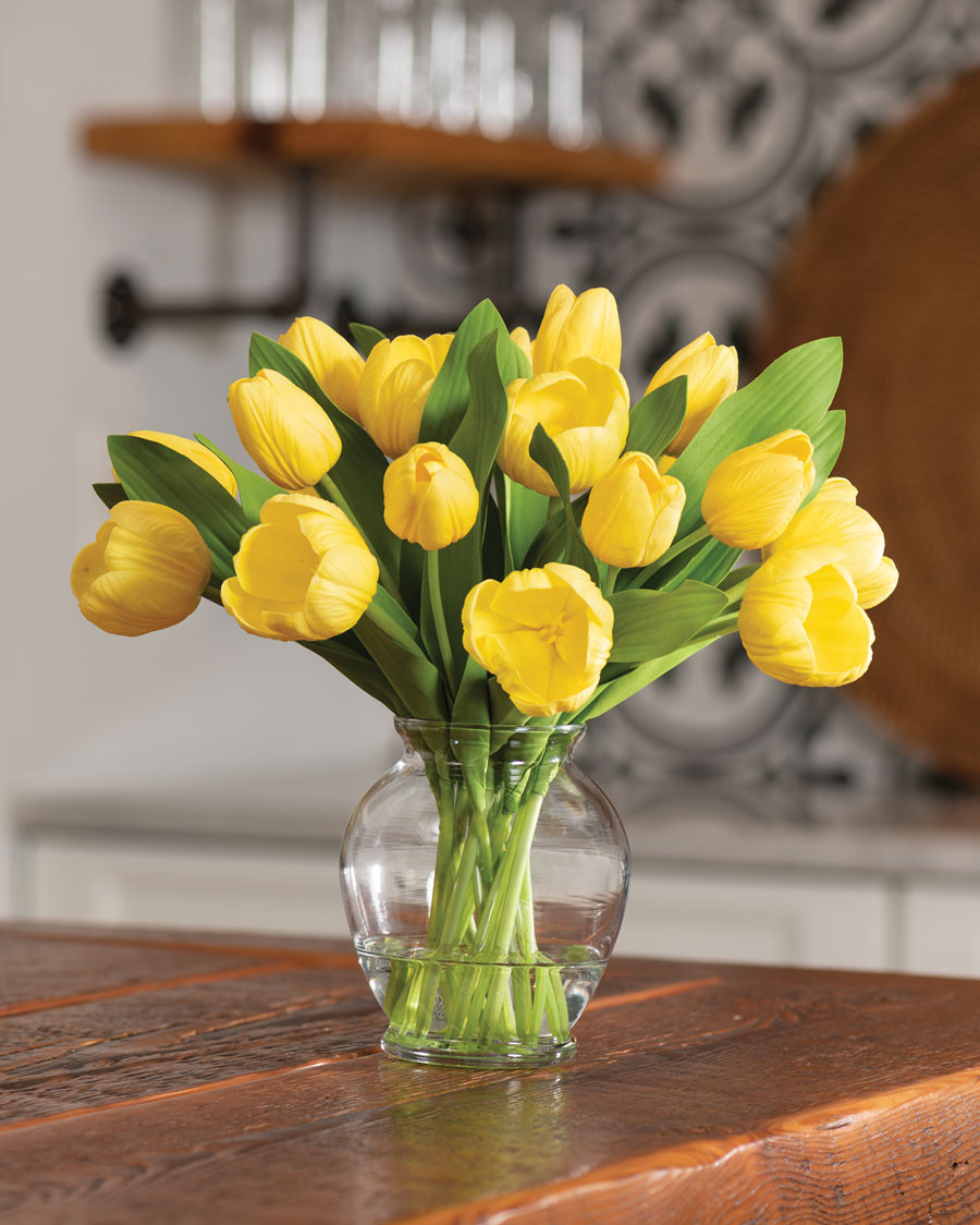 Garden Tulip Faux Flower Bouquet