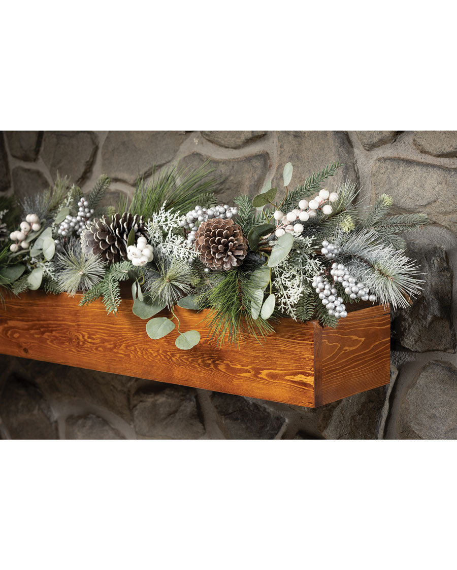 Winter White & Silver Artificial Holiday Garland