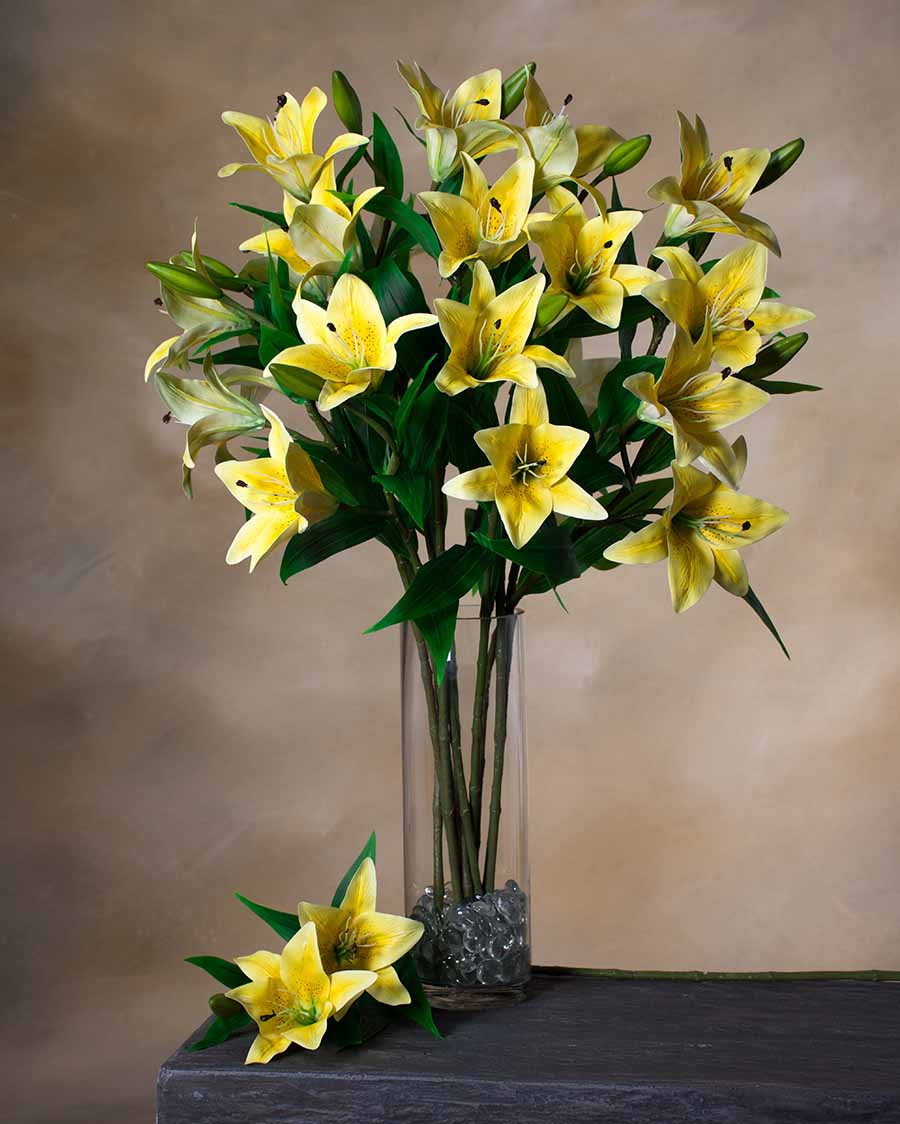 30" Tiger Lily Silk Flower Stem 10 30" Tiger Lily Silk Flower Stem