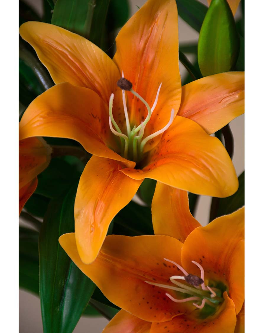 30" Tiger Lily Silk Flower Stem 3 30" Tiger Lily Silk Flower Stem