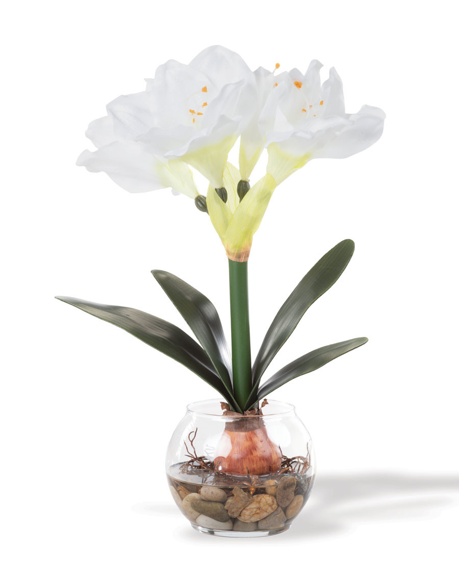 Amaryllis Accent Silk Flower Holiday Design