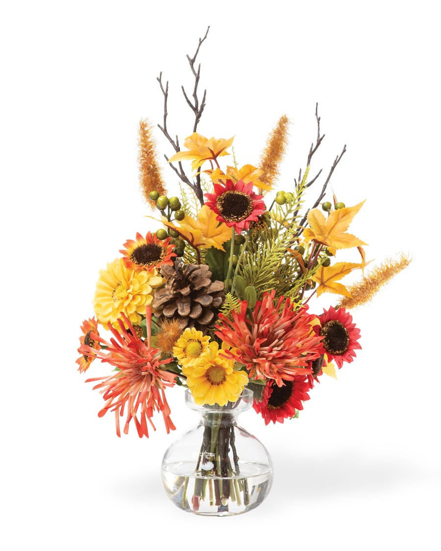 Harvest Moon Silk Flower Autumn Accent