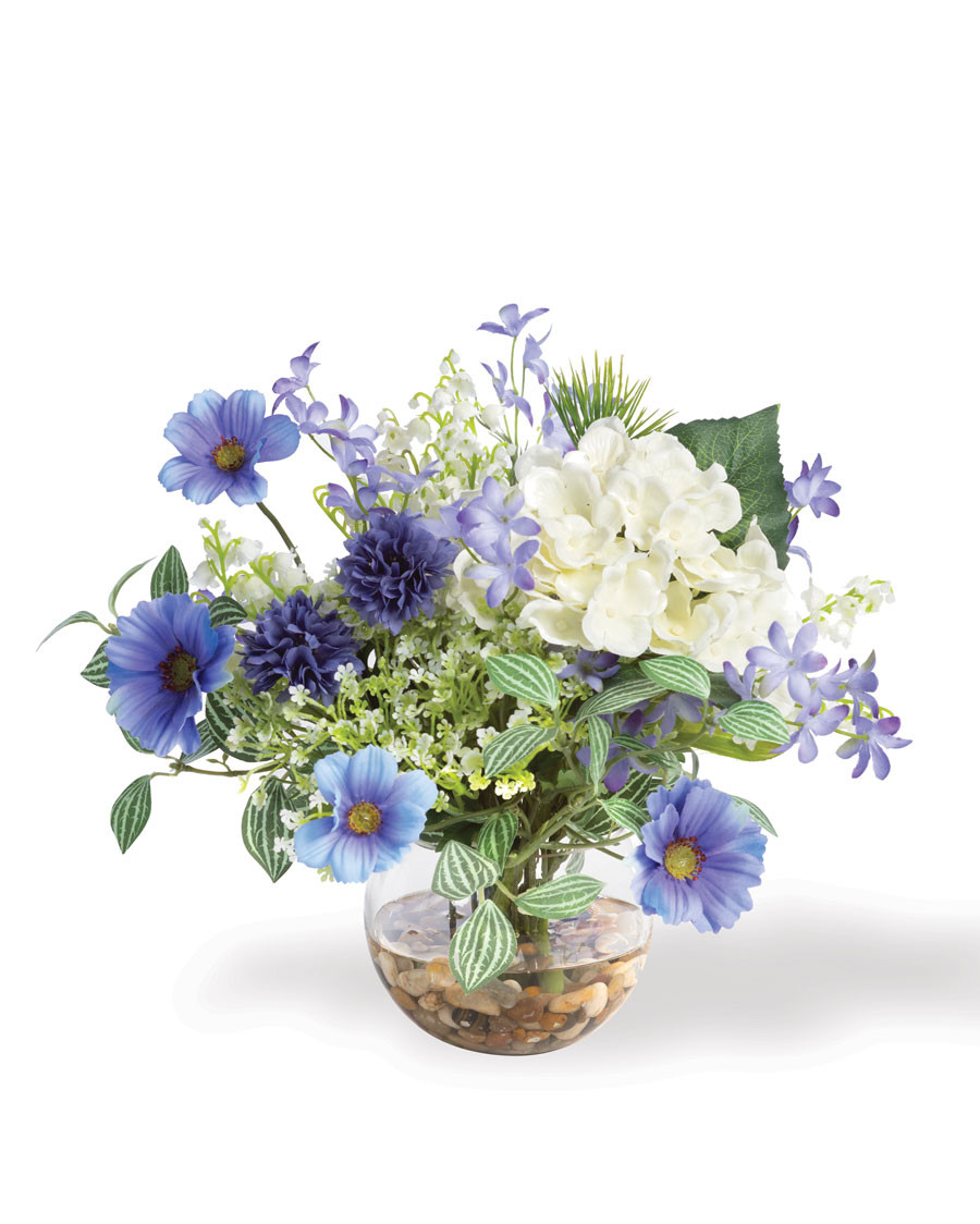 Cosmos & Hydrangea Silk Flower Arrangement
