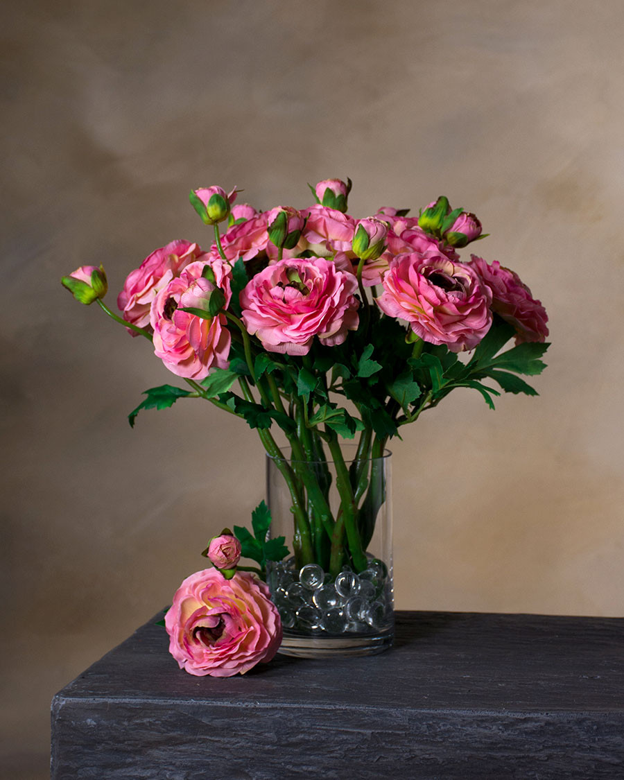 13" Silk Ranunculus Flower Stem Spray 10 13" Silk Ranunculus Flower Stem Spray