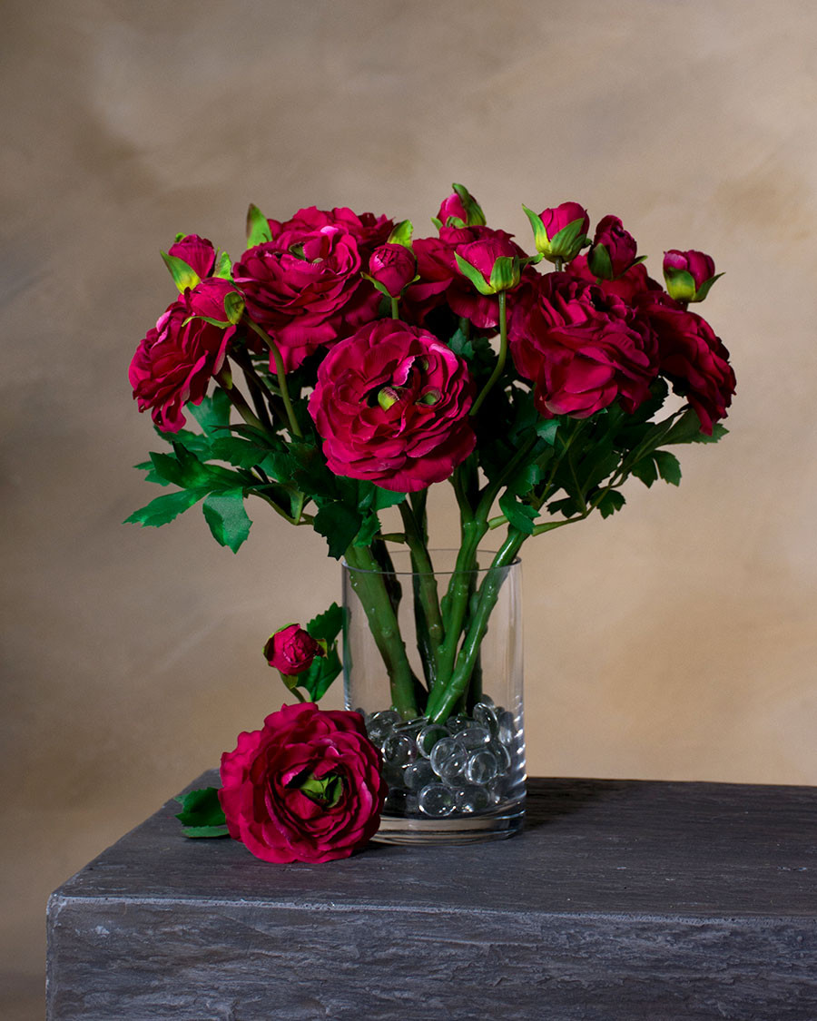 13" Silk Ranunculus Flower Stem Spray 16 13" Silk Ranunculus Flower Stem Spray