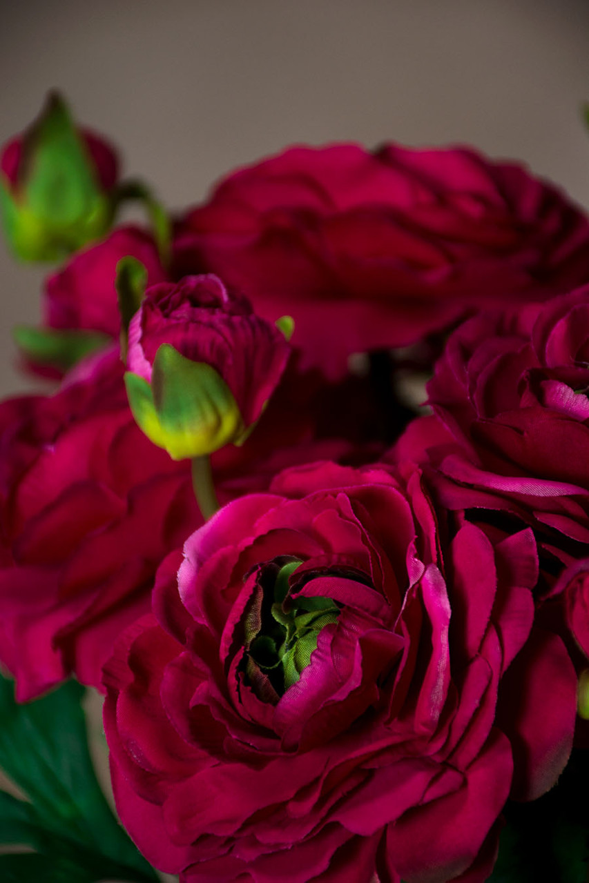 13" Silk Ranunculus Flower Stem Spray 18 13" Silk Ranunculus Flower Stem Spray