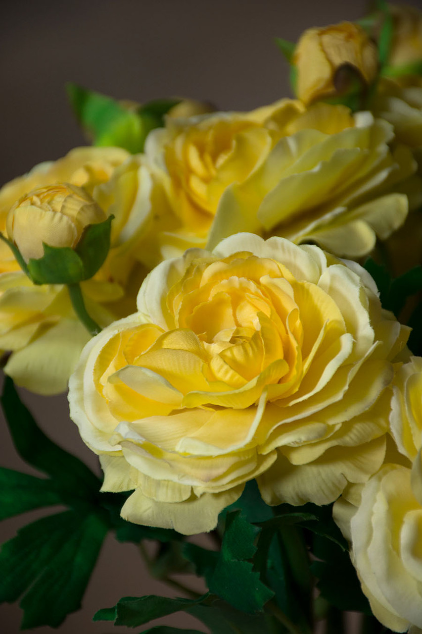 13" Silk Ranunculus Flower Stem Spray 6 13" Silk Ranunculus Flower Stem Spray