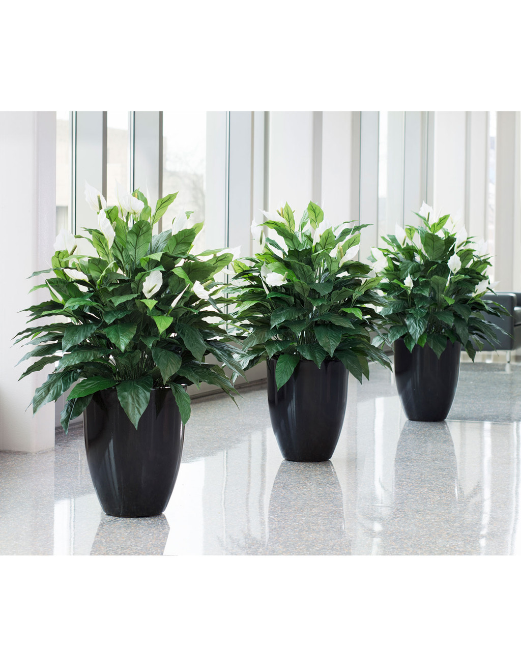 Double Full Spathiphyllum Silk Plant