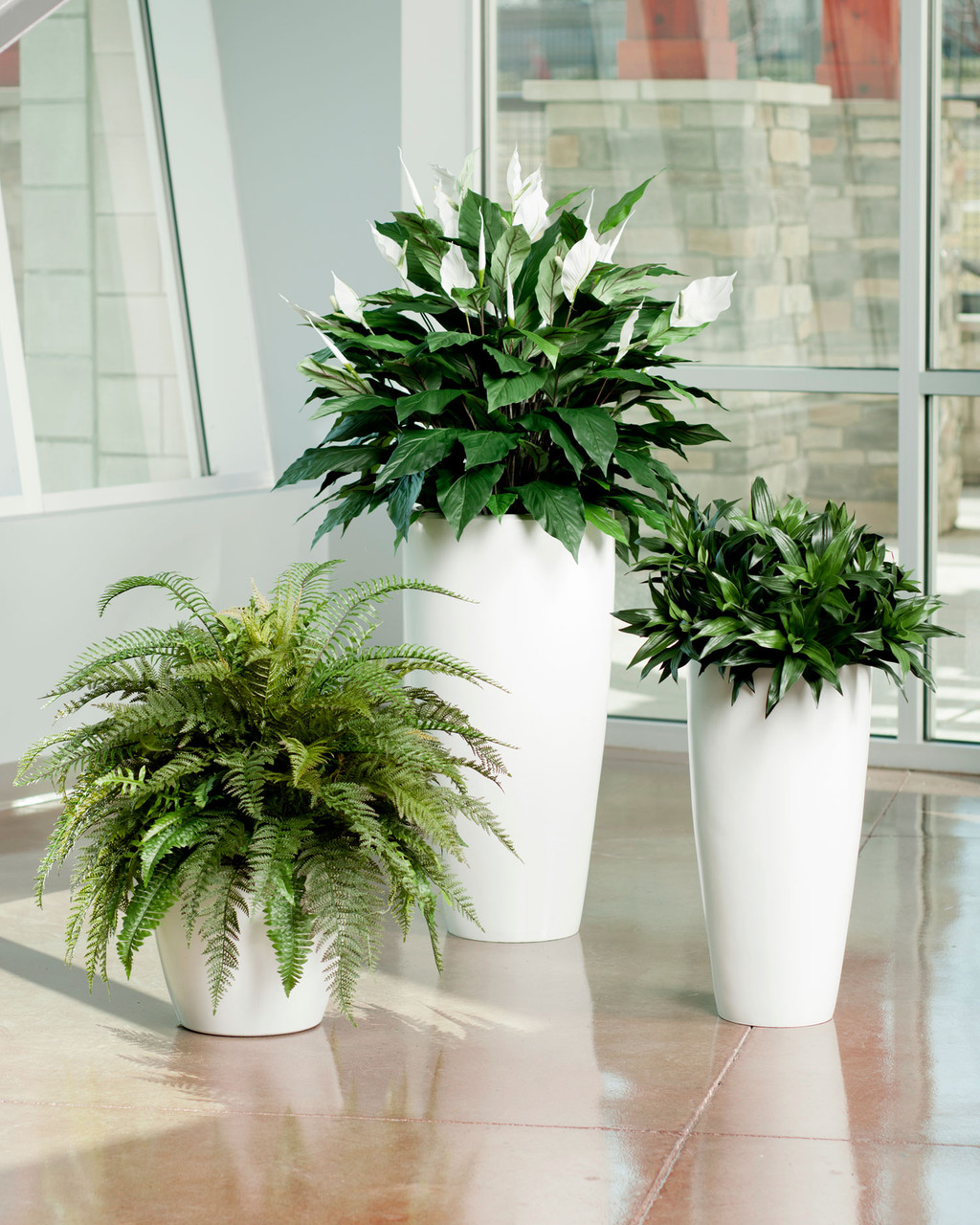 Double Full Spathiphyllum Silk Plant