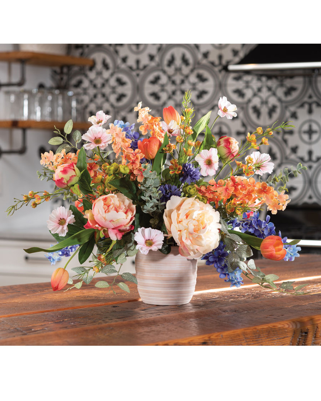Flower Market Fantasy Faux Flower Arrangement