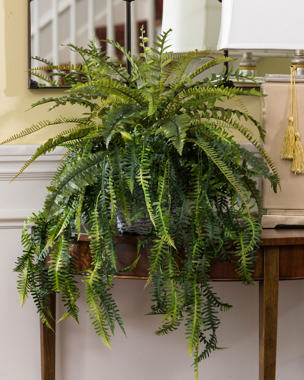 Mixed Hanging Ferns Silk Foliage Planter